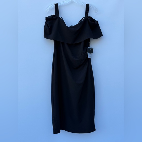 Marina Black Midi Sheath Off-the-Shoulder Bodycon
Dress Size 12 - Picture 12 of 16